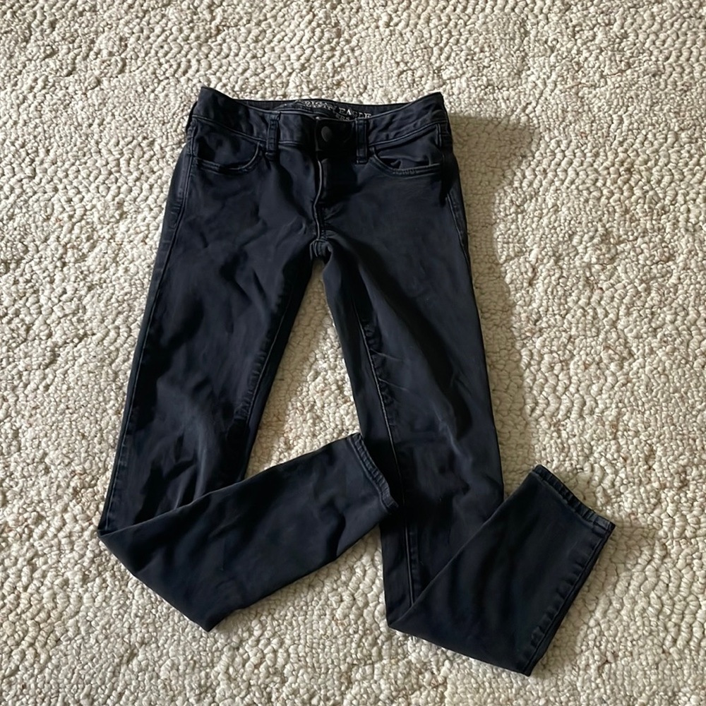 American Eagle 0Short Black jeans jeggings super stretch